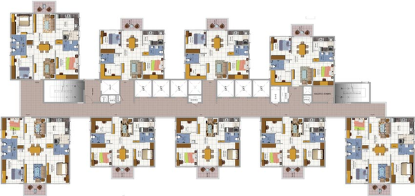Floor Plan of Urbanrise Sky Habitat in Miyapur, Hyderabad - Image 40929