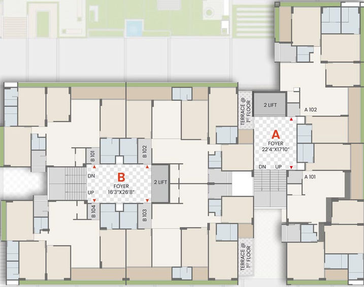 Floor Plan of Shlok Abhilasha in Gota, Ahmedabad - Image 43457