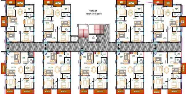 Floor Plan of Goldenkey Meraki in Miyapur, Hyderabad - Image 40912
