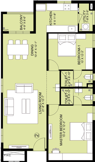2 BHK Flat in Indis Pbel City in Appa Junction, Hyderabad - Image 480575