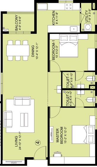 2 BHK Flat in Indis Pbel City in Appa Junction, Hyderabad - Image 480576