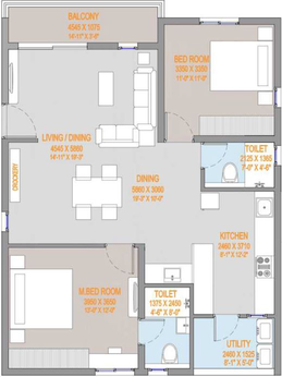 2 BHK Flat in Praneeth Pranav Ixora in Hafeezpet, Hyderabad - Image 480525