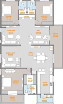 3 BHK Flat in Praneeth Pranav Ixora in Hafeezpet, Hyderabad - Image 480532