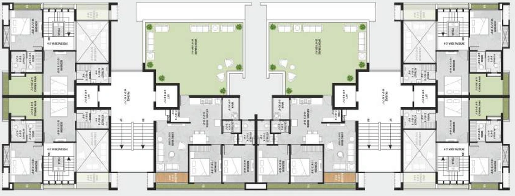 Floor Plan of Siddhi Vinayak Elements in Jahangirabad, Surat - Image 56597