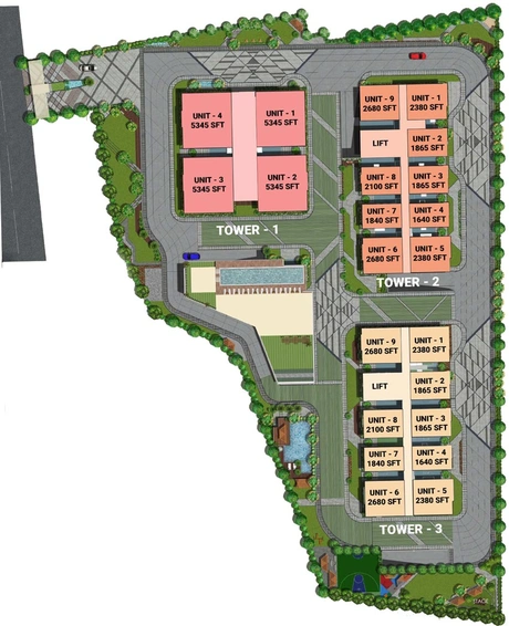 Master Plan of Mahaveer Crystal Garden in Attapur, Hyderabad - Image 40880