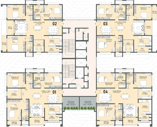 Floor Plan of Sattva Lake Ridge in Kokapet, Hyderabad - Image 40828