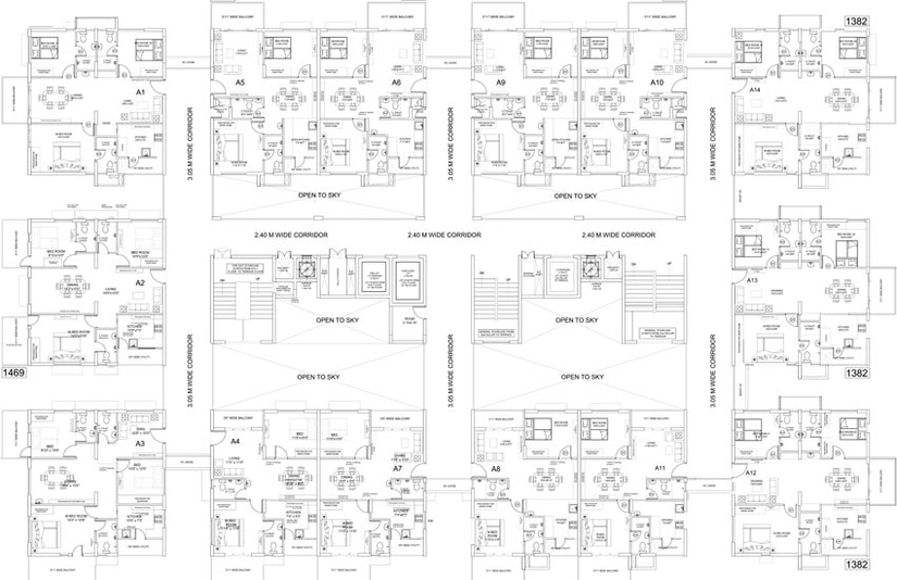 Floor Plan of Praneeth Pranav Xperia in Ghatkesar, Hyderabad - Image 41780