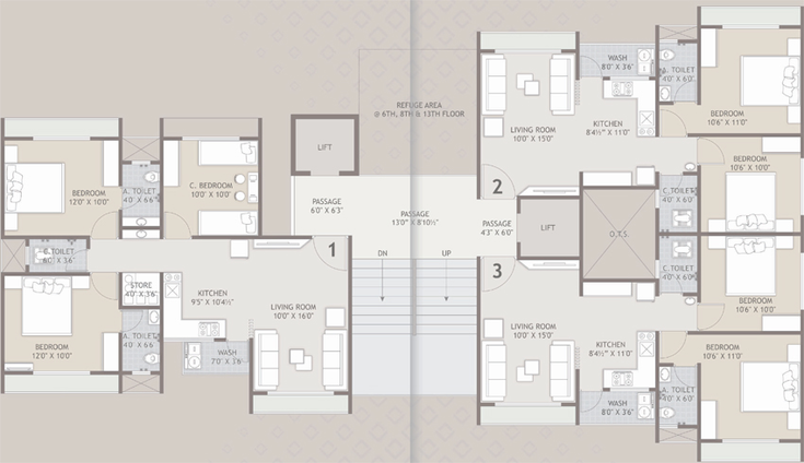 Floor Plan of Axis Vaidehi Hills in Dindoli, Surat - Image 50580