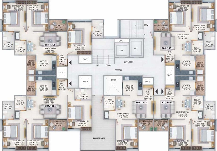 Floor Plan of Majestique Swapnangan in Dhayari, Pune - Image 20054