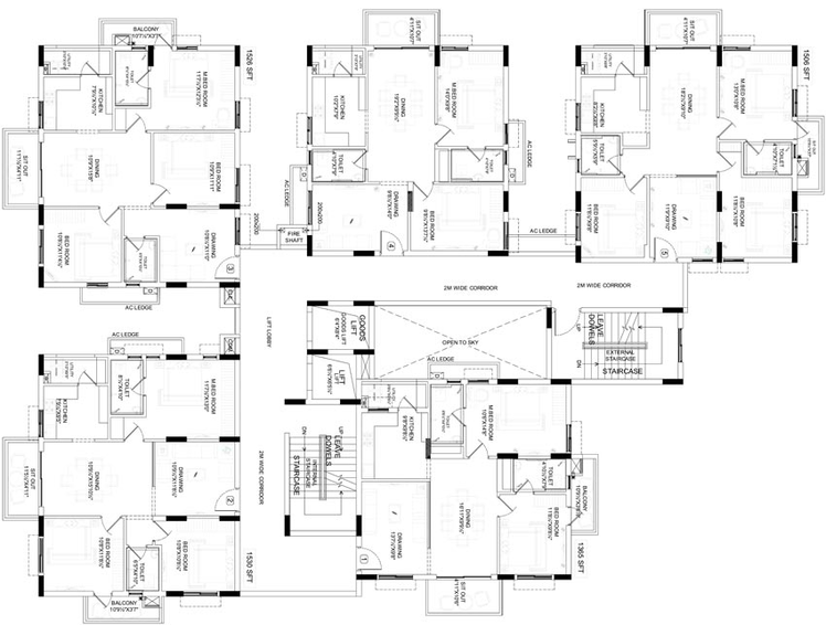 Floor Plan of Shanta Sriram Pinnacle in Ameerpet, Hyderabad - Image 40787