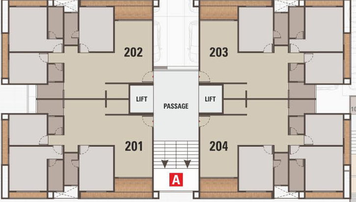 Floor Plan of Prestige Morar in Pal, Surat - Image 49793