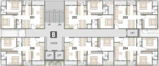 Floor Plan of Laxmi Rise in Bakrol, Ahmedabad - Image 42785