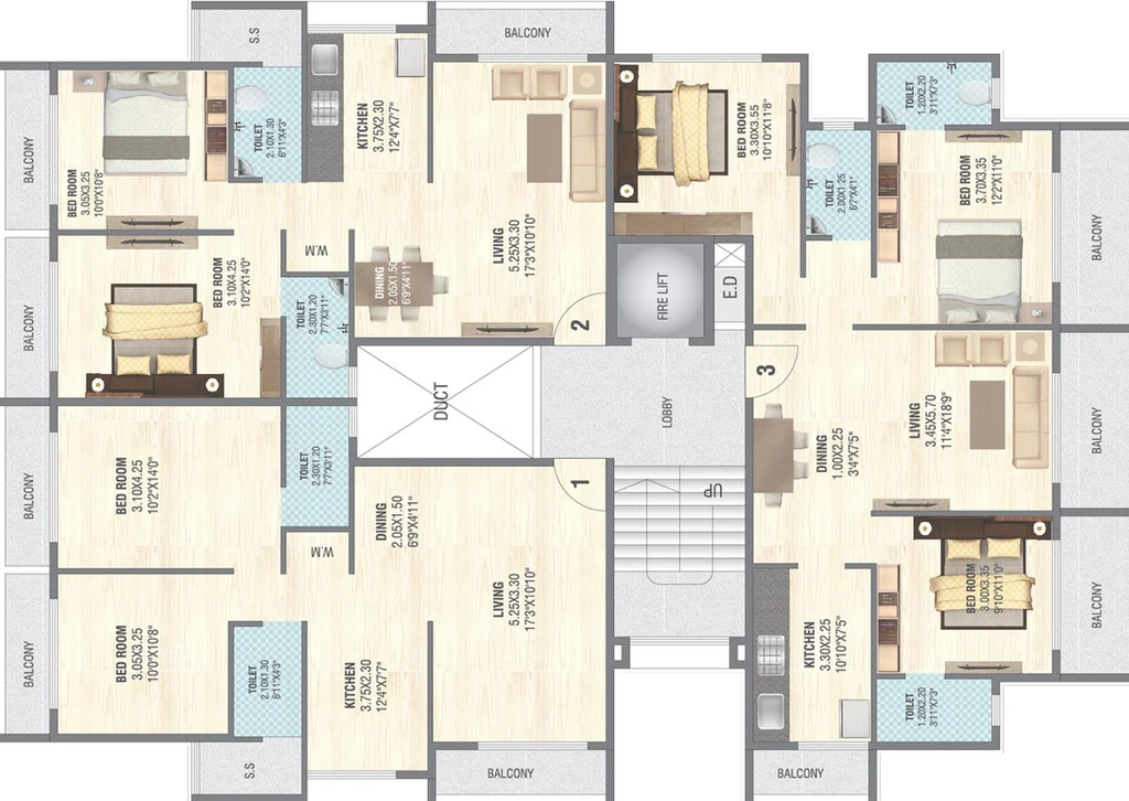 Floor Plan of Neelkanth Snehshree in Panvel, Navi Mumbai - Image 40746