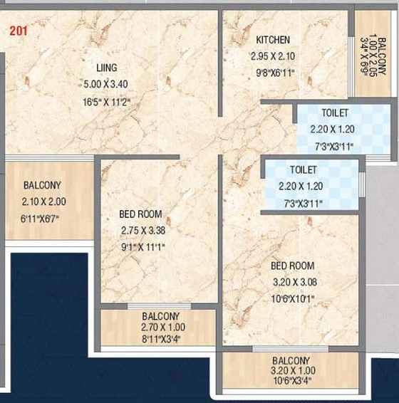 2 BHK Flat in Neelkanth Janki in Panvel, Navi Mumbai - Image 647588