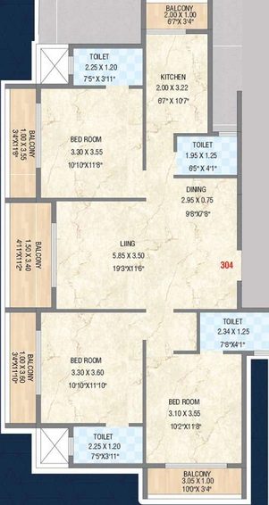 3 BHK Flat in Neelkanth Janki in Panvel, Navi Mumbai - Image 647589