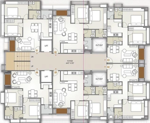 Floor Plan of Sun Suryansh Serenity in Nava Naroda, Ahmedabad - Image 42692