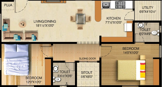 2 BHK Flat in V1 Grande Vista in Madhurawada, Visakhapatnam - Image 491257
