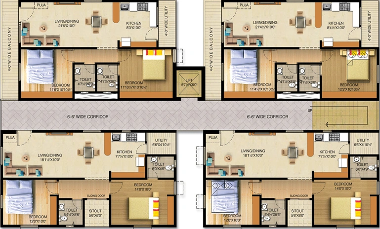 Floor Plan of V1 Grande Vista in Madhurawada, Visakhapatnam - Image 46433