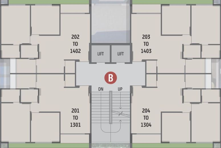 Floor Plan of Vivaan Essence in Zundal, Ahmedabad - Image 41855