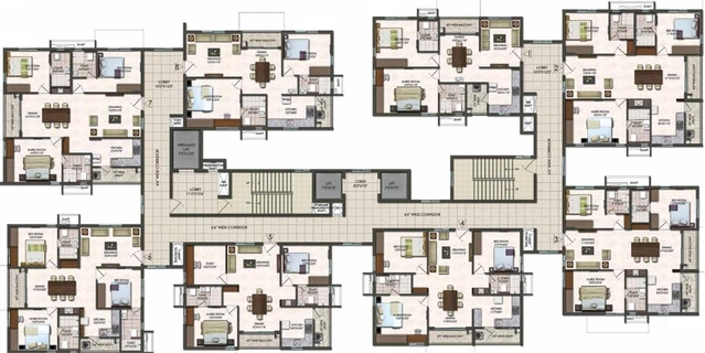 Floor Plan of ARK Samyak in Bachupally, Hyderabad - Image 41554