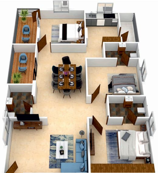 3 BHK Flat in Sree Kalpa Pristine in Bachupally, Hyderabad - Image 482499