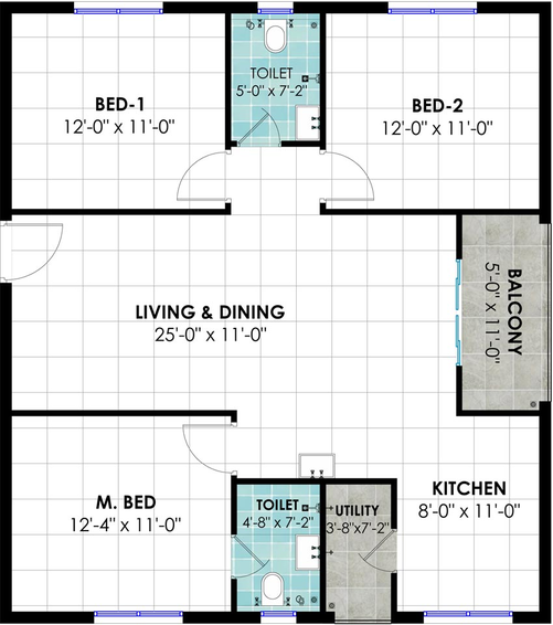 5 BHK Flat in Praneeth Pranav Town Square in Bachupally, Hyderabad - Image 482278