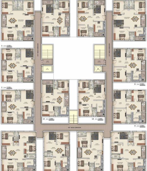Floor Plan of Sujay Estia in Bachupally, Hyderabad - Image 41396