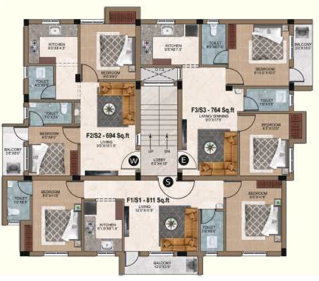 Floor Plan of MP Juno in Anakaputhur, Chennai - Image 58250