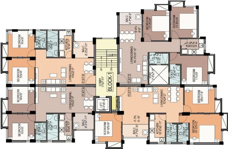 Floor Plan of Rohra Eco in New Town, Kolkata - Image 58484