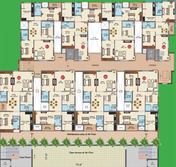 Floor Plan of Sree Dakshas Atulaniya in Vadavalli, Coimbatore - Image 58549