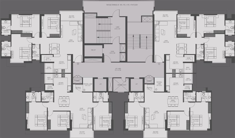 Floor Plan of Sangath Accolade in Gift City, Gandhinagar - Image 58171