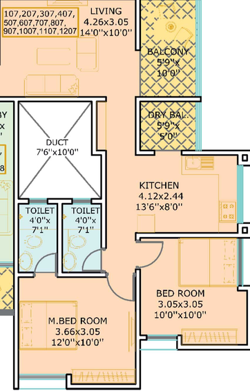 2 BHK Flat in Kushal Sagar Vatika in Dhayari, Pune - Image 439413