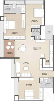 3 BHK Flat in Kaavyaratna Antriksh in Randesan, Gandhinagar - Image 516656