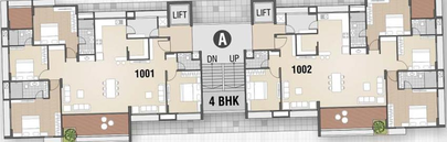 Floor Plan of Kaavyaratna Antriksh in Randesan, Gandhinagar - Image 58183