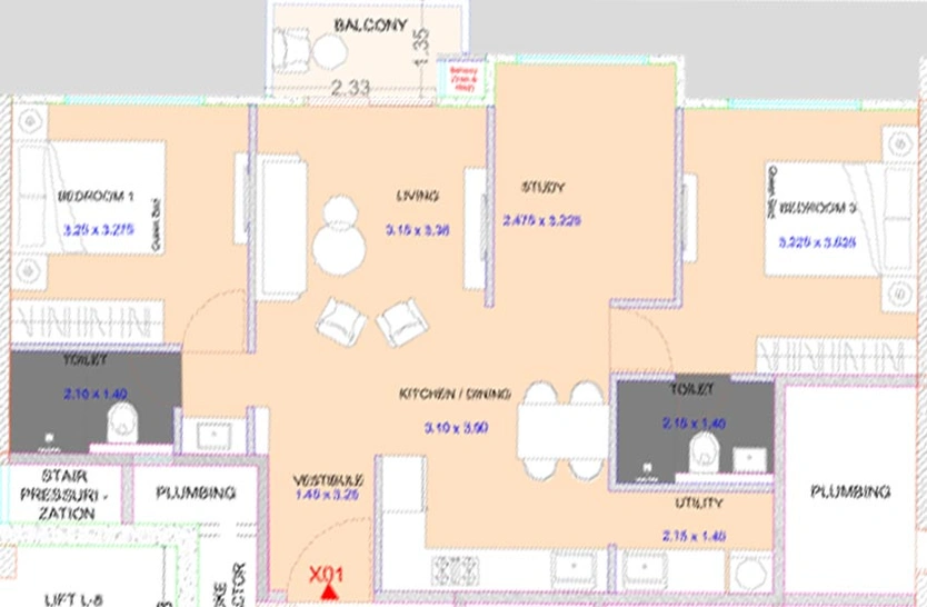 2 BHK Flat in Bakeri Stella in Gift City, Gandhinagar - Image 516691