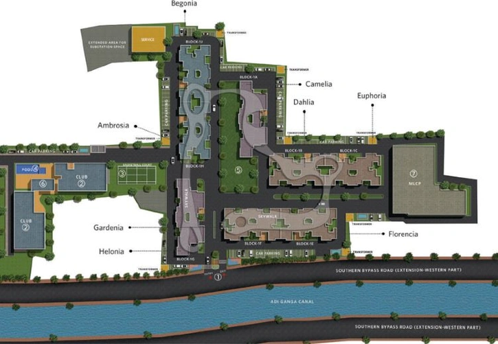 Master Plan of Siddha Suburbia Apartment in EM Bypass, Kolkata - Image 58702