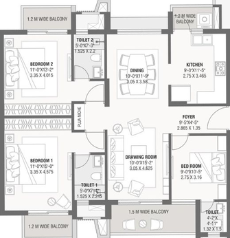 3 BHK Flat in Savvy Marina in Gift City, Gandhinagar - Image 516807