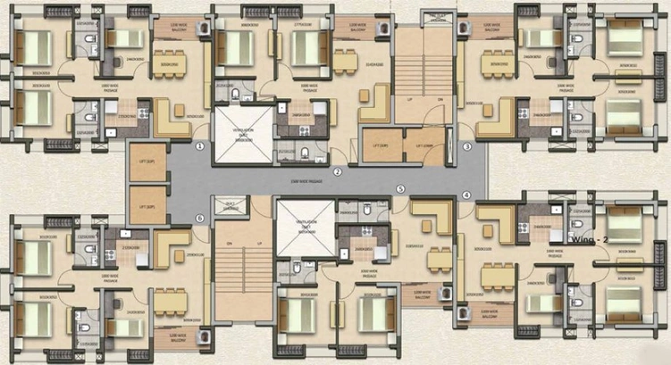 Floor Plan of Signum Sampurna in BT Road, Kolkata - Image 58720