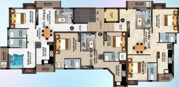 Floor Plan of MP Avenue in Pammal, Chennai - Image 57927