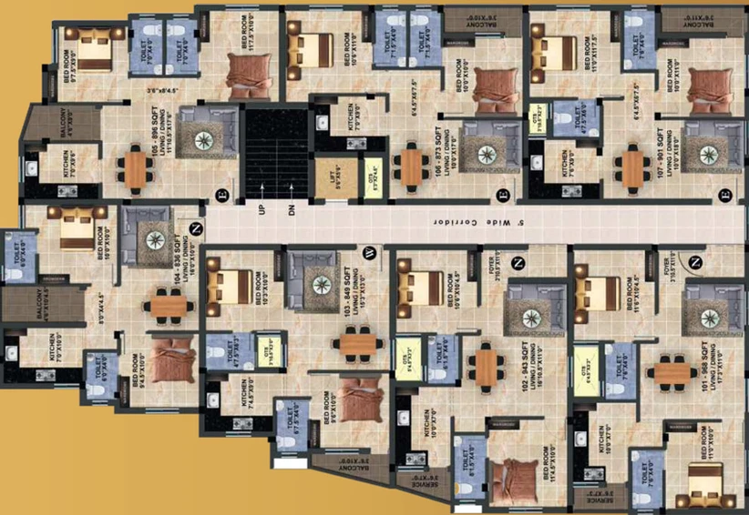 Floor Plan of MP Rudra in Pammal, Chennai - Image 57946