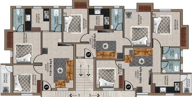 Floor Plan of MP Ganga in Kundrathur, Chennai - Image 57967