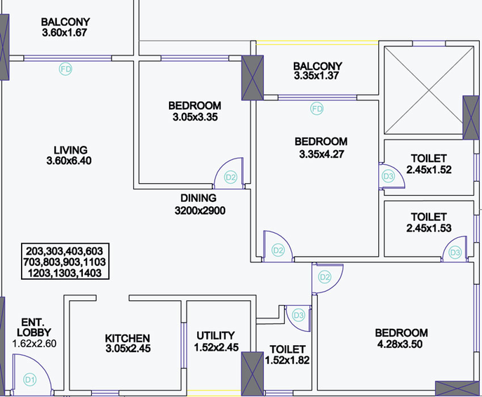 3 BHK Flat in Venkatesh Skydale in Hingne Khurd, Pune - Image 440311