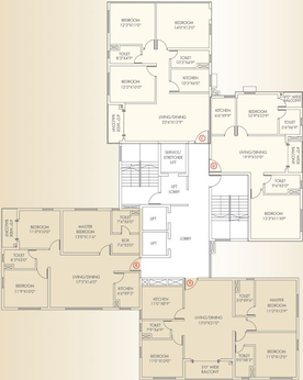 Floor Plan of Mani Casa in New Town, Kolkata - Image 58729