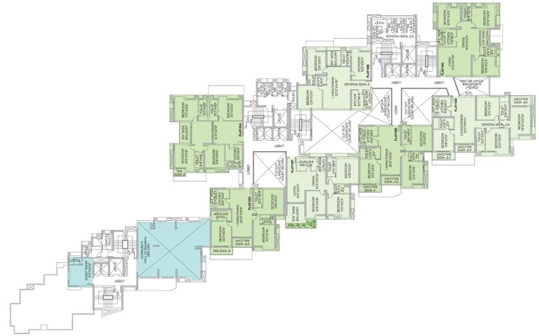 Floor Plan of Muskan The Sky Lake in Tollygunge, Kolkata - Image 58747