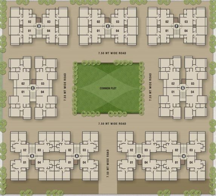 Master Plan of PSY Pramukh Oasis in Sargasan, Gandhinagar - Image 64084