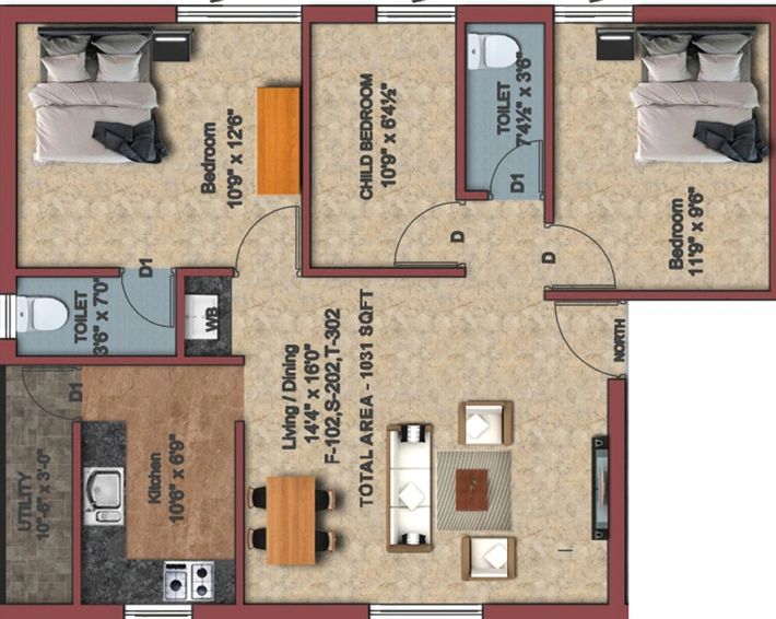 2 BHK Flat in GCC Bharani in Pammal, Chennai - Image 517817