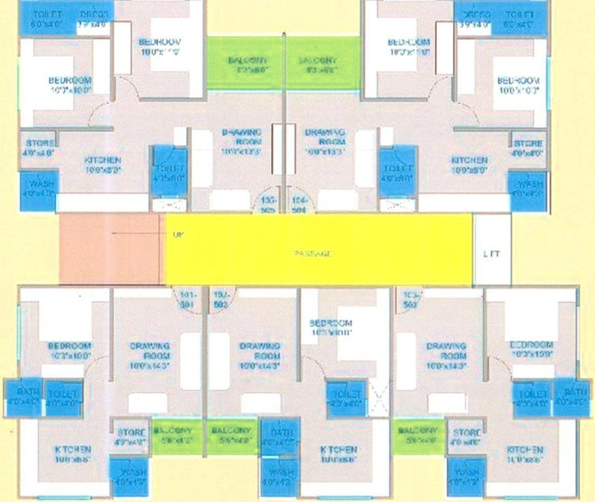 Floor Plan of Manzil Paradise Homes in Pethapur, Gandhinagar - Image 65191