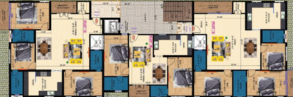 Floor Plan of Dhiya Brindhavan in RS Puram, Coimbatore - Image 63156