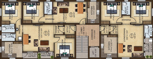 Floor Plan of GCC Harmony in Mannivakkam, Chennai - Image 58141