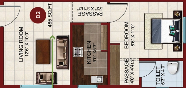 1 BHK Flat in GCC Parkview in Guduvancheri, Chennai - Image 518018